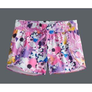 Girls Beach Shorts Sun Gear Dolphin Pink Floral Attached Panty Size 20 JJ2039